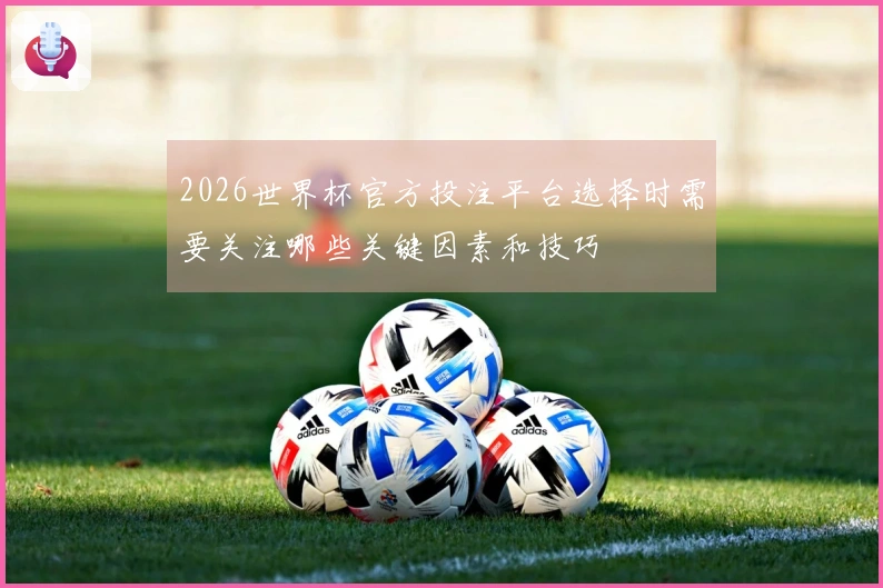 2026世界杯官方投注平台选择时需要关注哪些关键因素和技巧